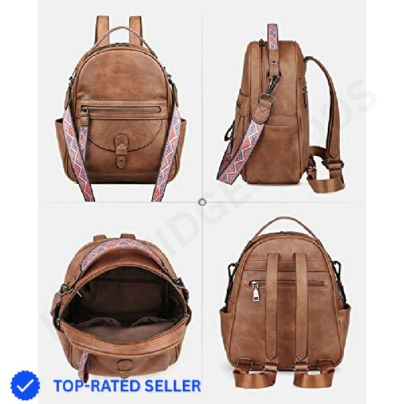 Mini Backpack Purse Designer Leather Cute Small Fashion Handbag Y2K Chic - Picture 7 of 7